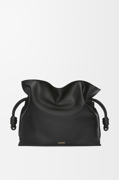 LOEWE Large Flamenco clutch in nappa calfskin Black