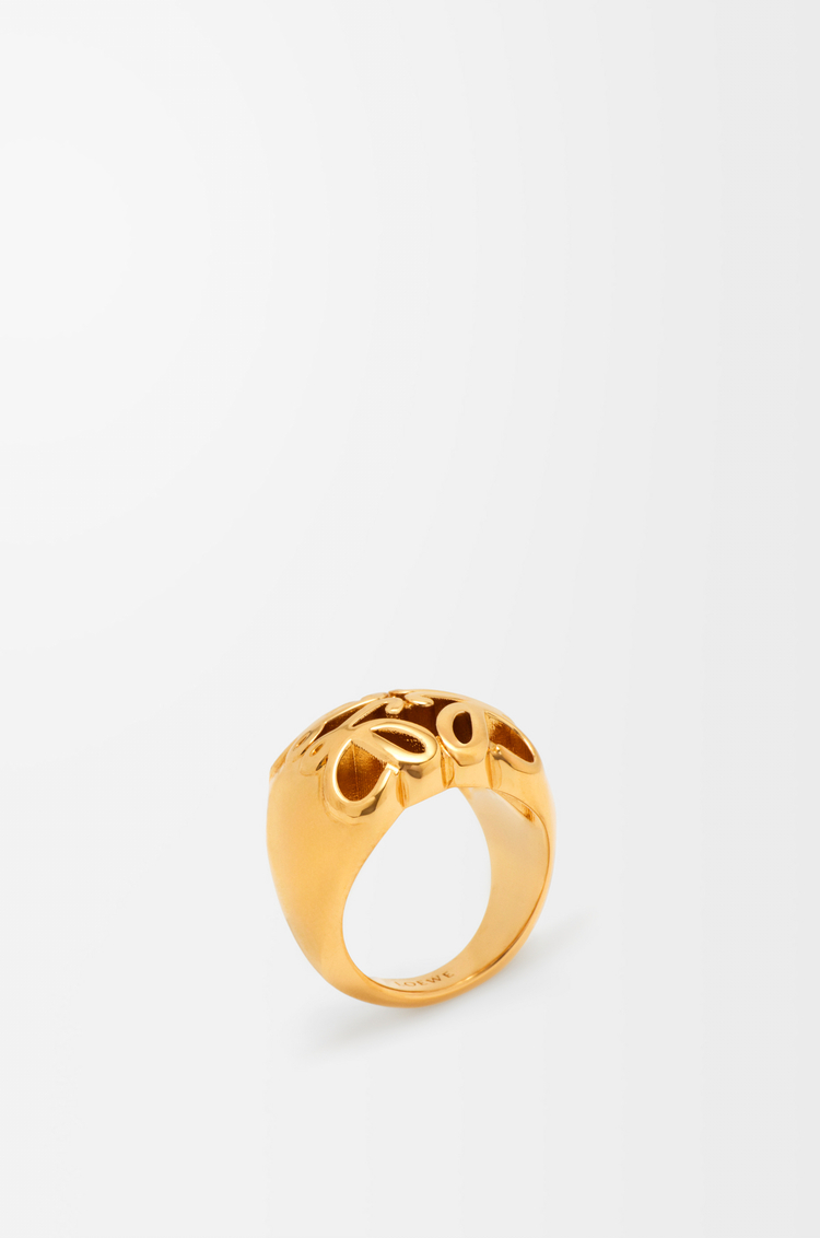 LOEWE Anagram Bombé signet ring Gold