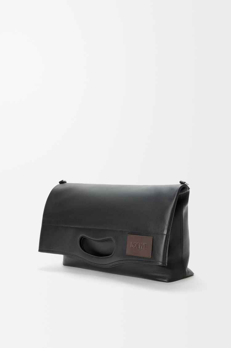 LOEWE Bob folded tote in shiny supple calfskin Black
