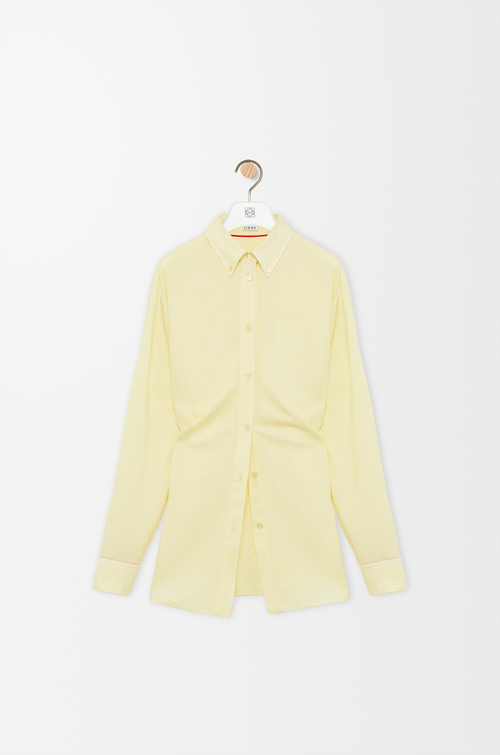 LOEWE Shirt in wool and silk Light Yellow