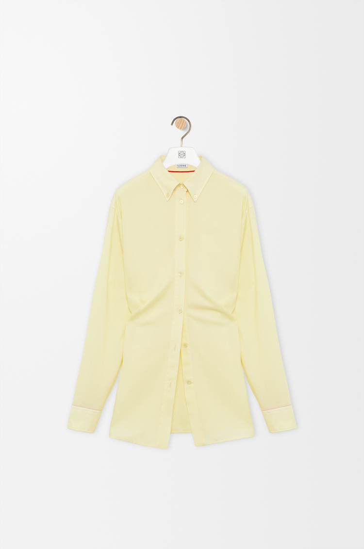 LOEWE Shirt in wool and silk Light Yellow