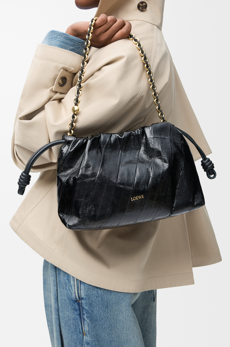 LOEWE Medium Flamenco purse in hagfish Black