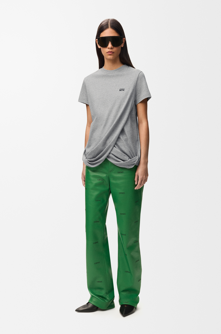 LOEWE Draped T-shirt in cotton Grey Melange