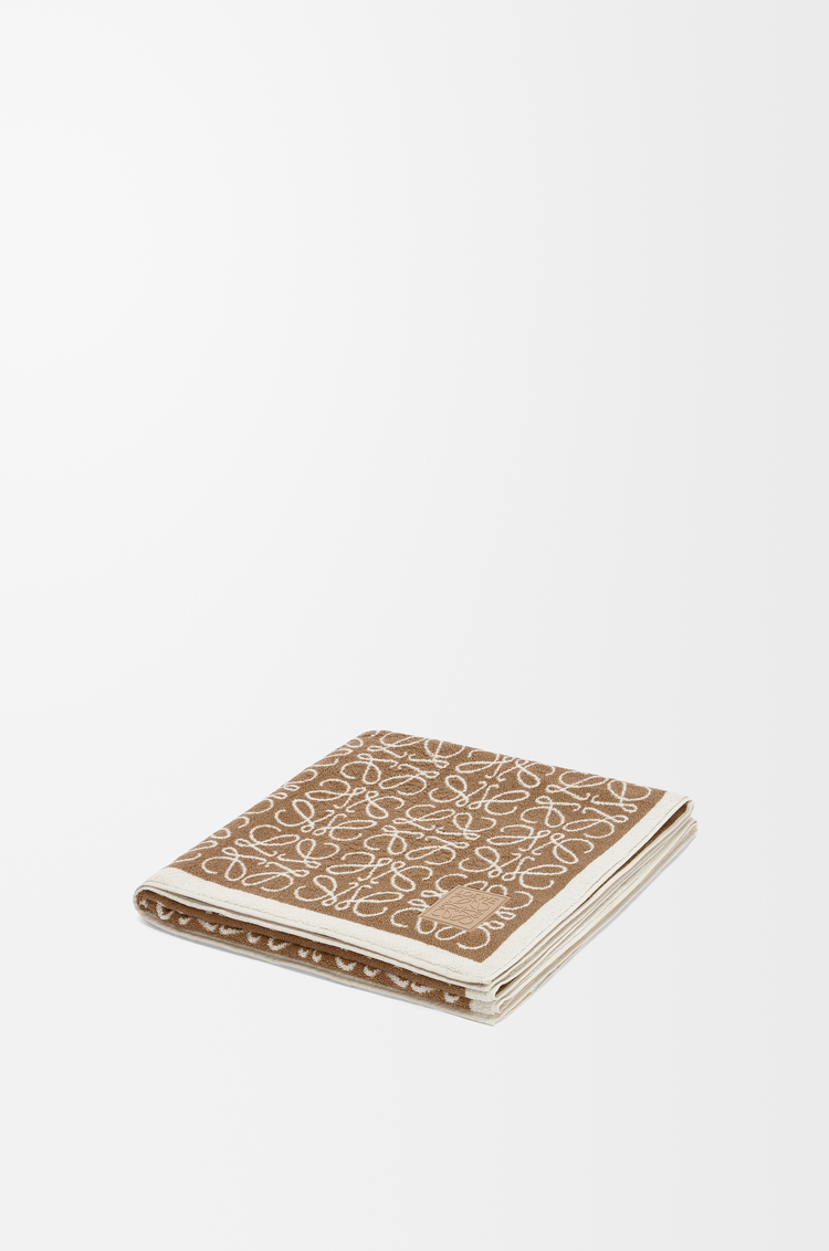 LOEWE Serviette Anagram en coton Beige