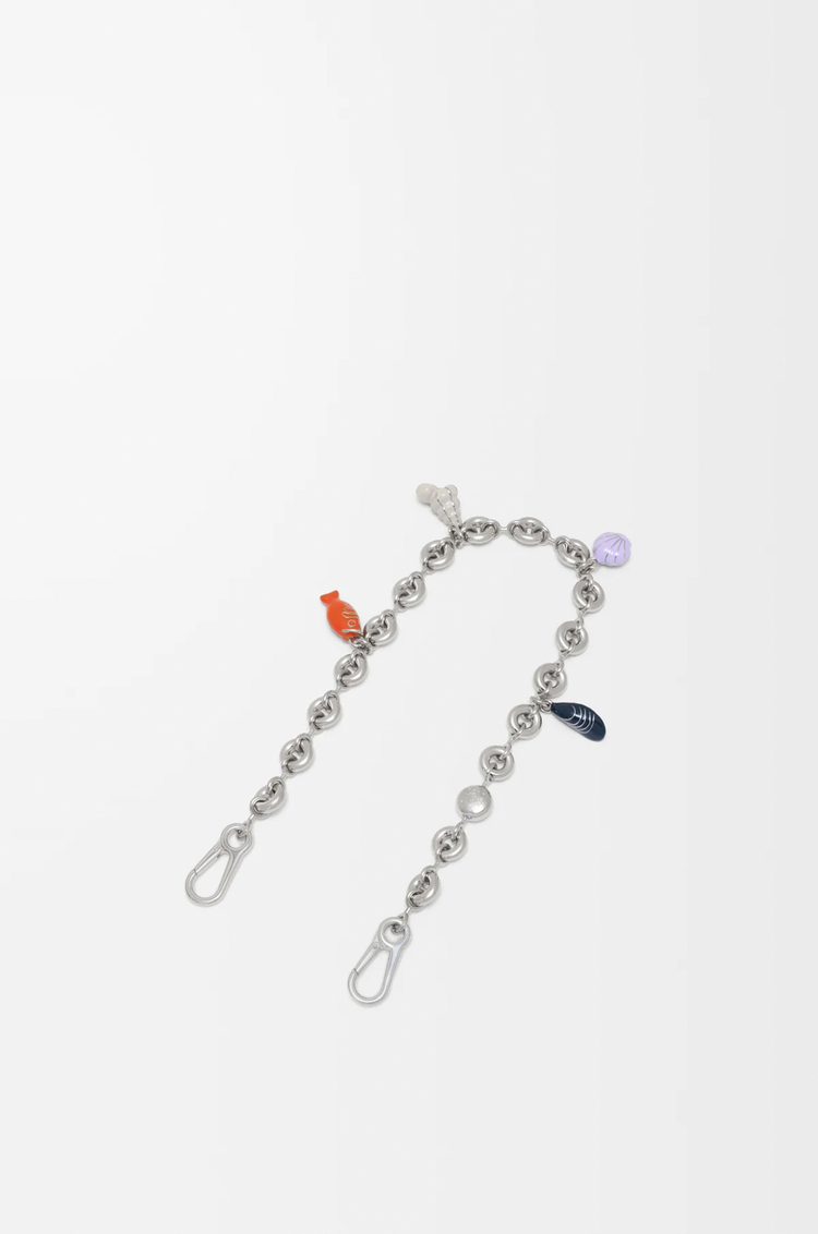 LOEWE Cadena con eslabones circulares y charms Plata