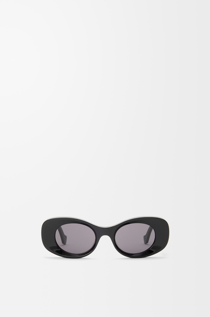 LOEWE Beveled Oval Maxi Anagram sunglasses Black