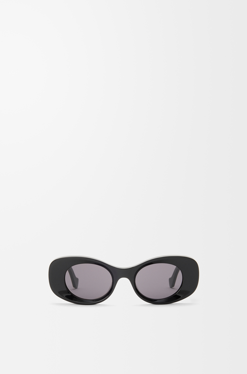 LOEWE Lunettes de soleil Beveled Oval Maxi Anagram Noir