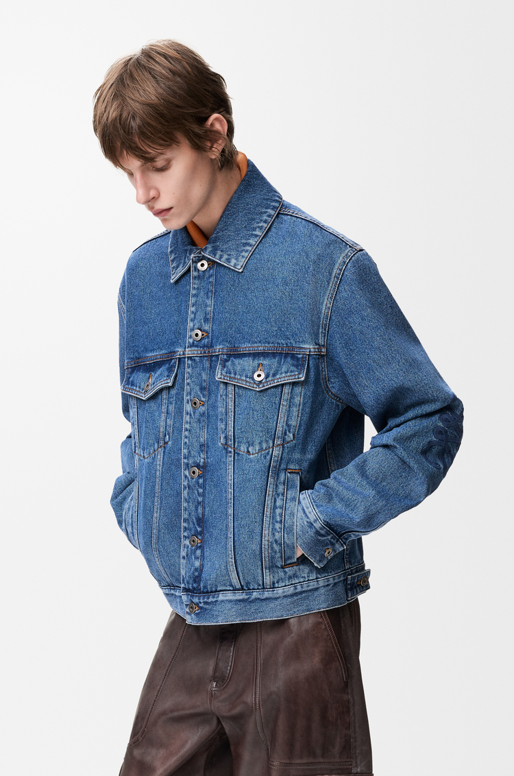 LOEWE Anagram jacket in denim Jeans Blue