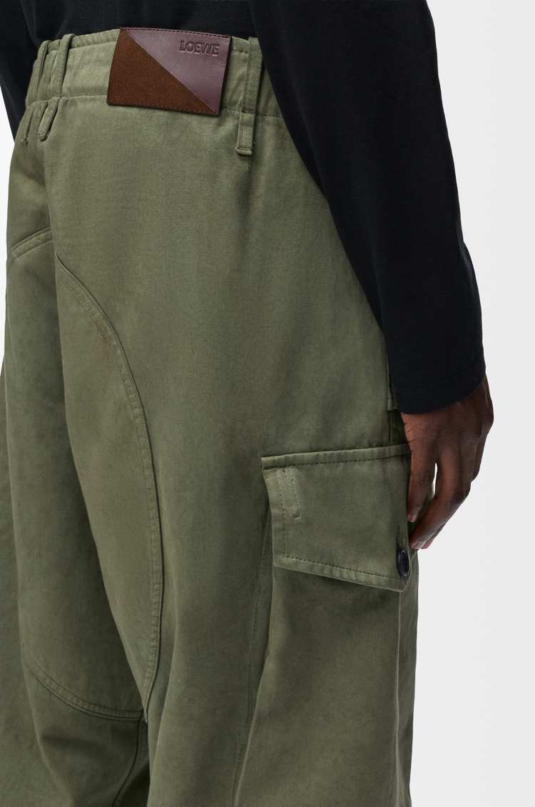 LOEWE Cargo trousers in cotton Khaki Green