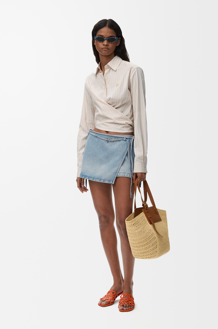 LOEWE Shirt in cotton Beige/Orange