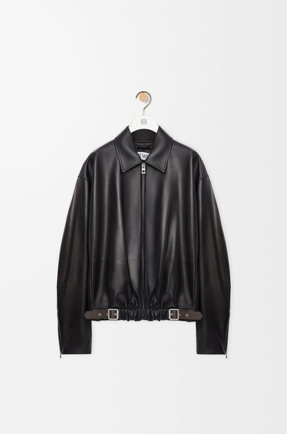 LOEWE Belted jacket in nappa lambskin Black