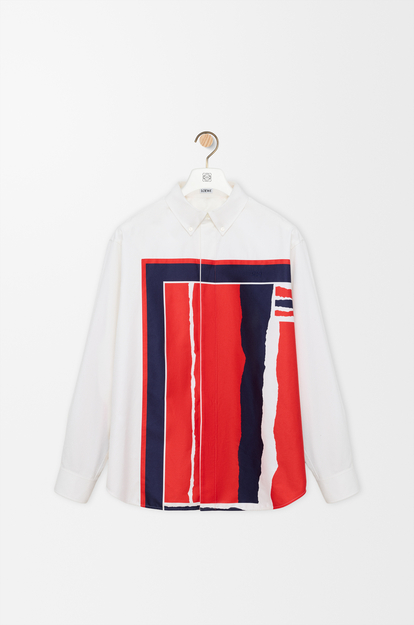 LOEWE Shirt in cotton Red/Multicolour