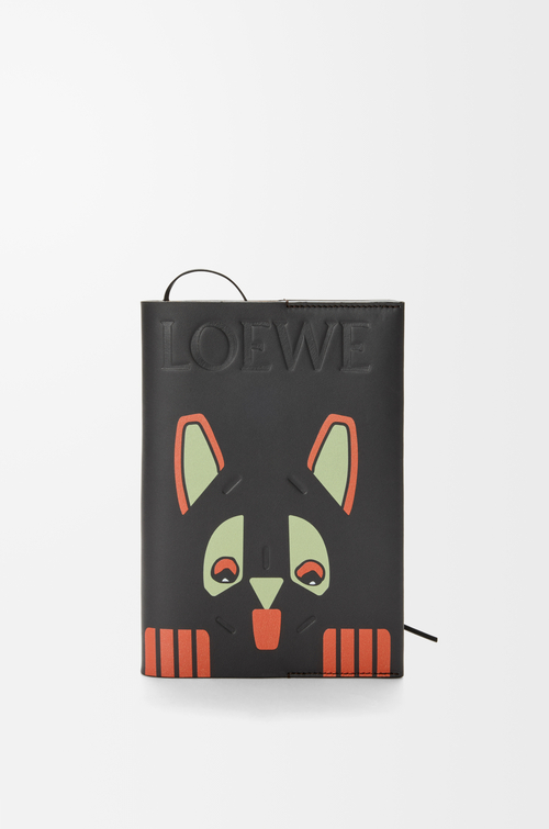 LOEWE Notebook Futurist Cat in pelle di vitello Nero/Multicolore
