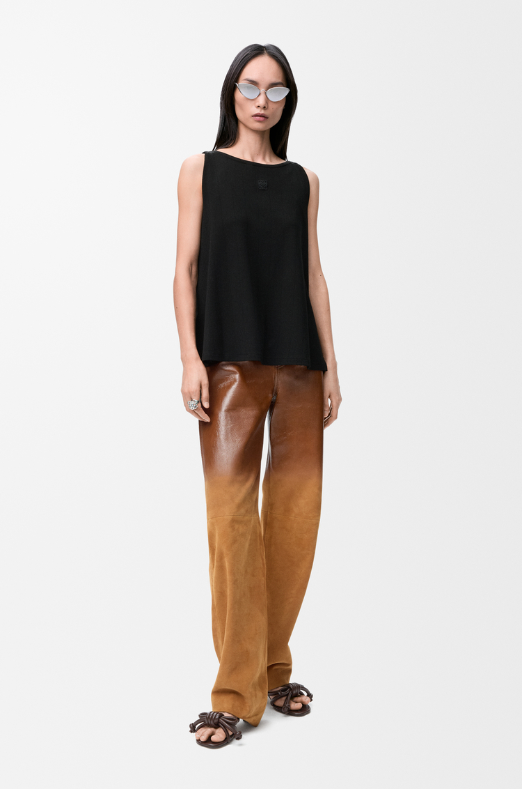 LOEWE Top Anagram in misto viscosa Nero