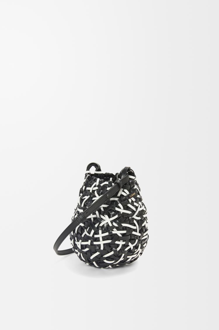 LOEWE 小号牛皮革 Nest Basket 手袋 黑色/白色