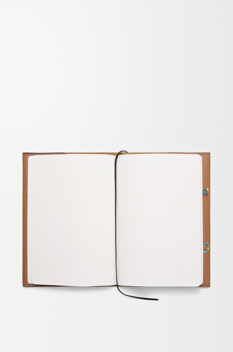 LOEWE Cats notebook in calfskin Mocha