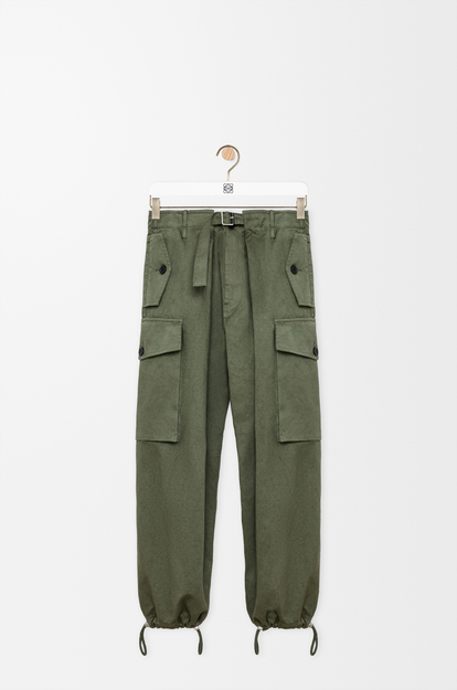 LOEWE Cargo trousers in cotton Khaki Green