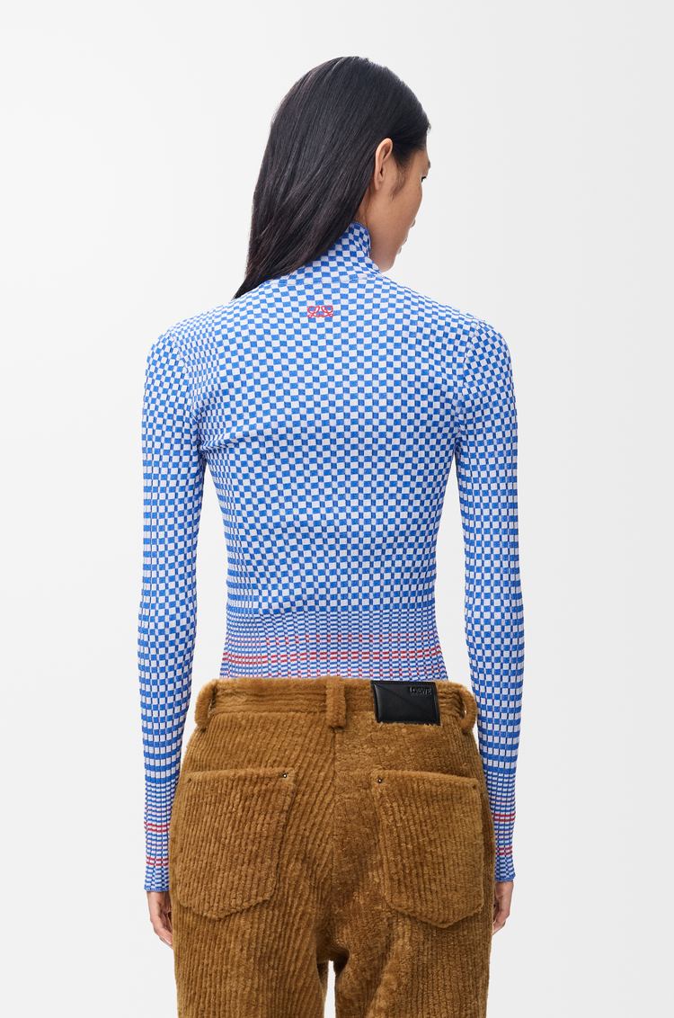 LOEWE Top in viscose blend Blue/White