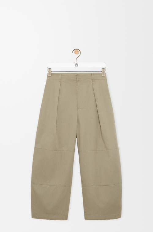 LOEWE Pantalón cropped en algodón Salvia Claro