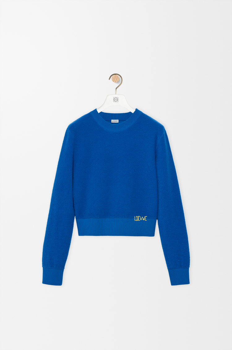 LOEWE Pullover aus Wolle Indigoblau
