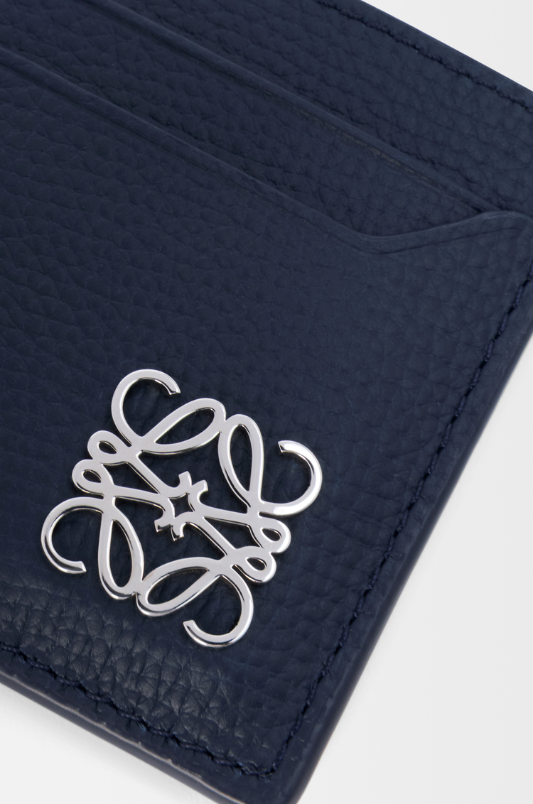 LOEWE Tarjetero Anagram en piel de ternera graneada Azul Marino