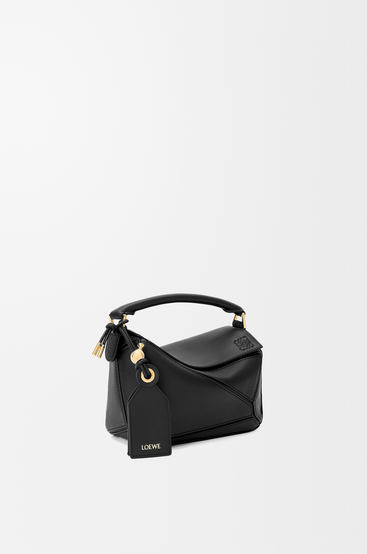 LOEWE Mini sac Featherlight Puzzle en cuir d'agneau nappa Noir