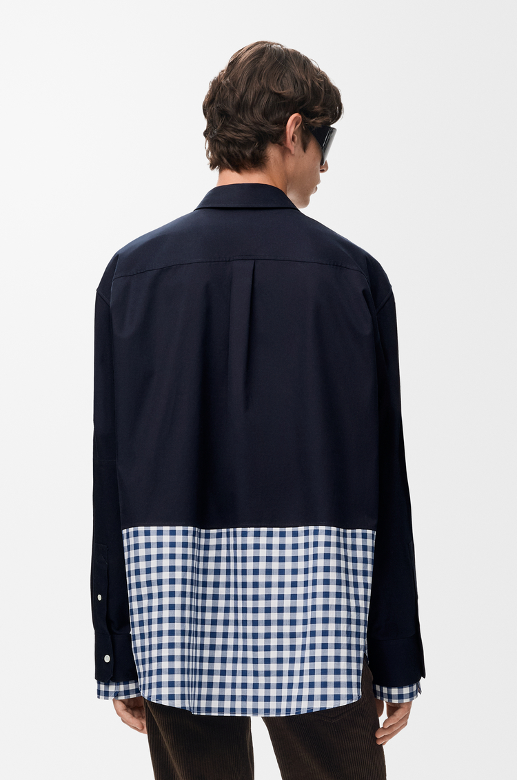 LOEWE Shirt in cotton twill and poplin Navy Blue