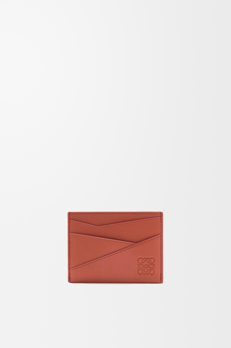 LOEWE Tarjetero Puzzle en piel de ternera clásica Tomate