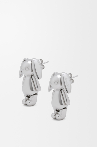 LOEWE Bunny earrings in brass Silver