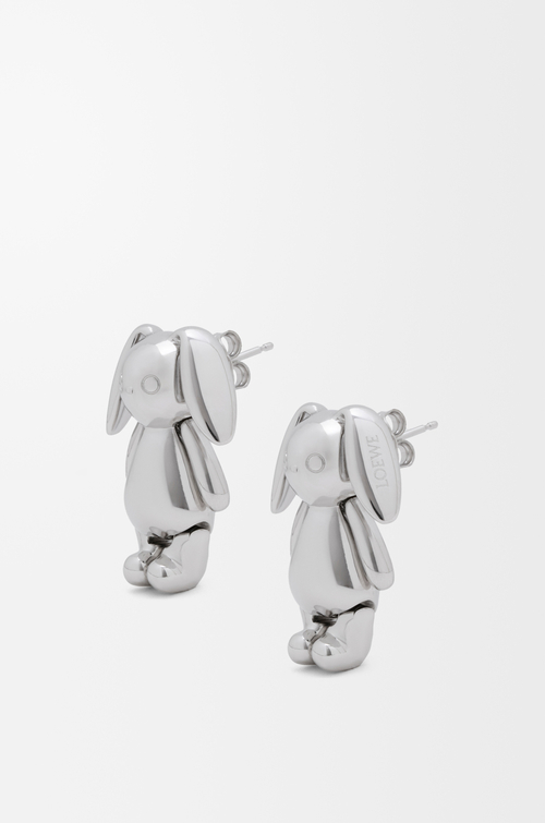 LOEWE Orecchini Bunny in ottone Argento