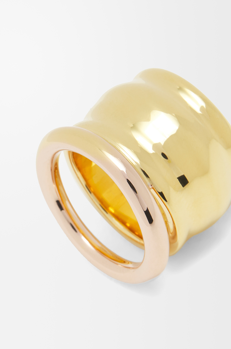 LOEWE Nappa knot ring in sterling silver Gold/Rose Gold