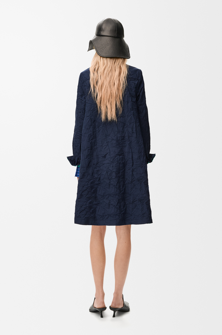 LOEWE Vestido en algodón técnico Azul Marino/Multicolor