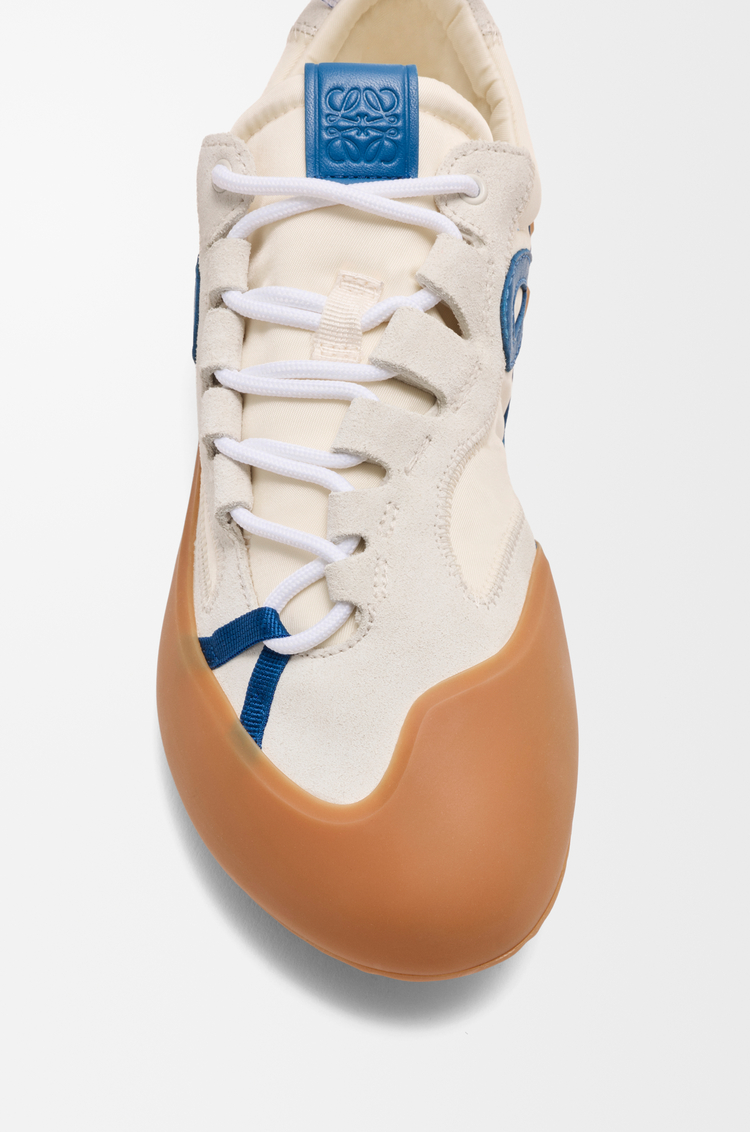 LOEWE Zapatilla Grip en nailon, ante y TPU Blanco/Azul
