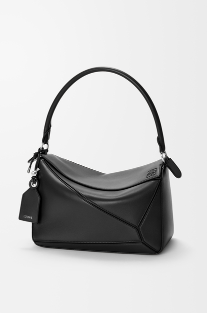 LOEWE Medium Featherlight Puzzle bag in nappa lambskin Black