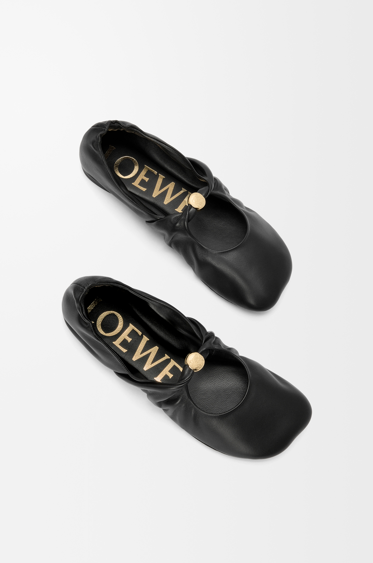 LOEWE Pebble Soft ballerina in nappa lambskin Black
