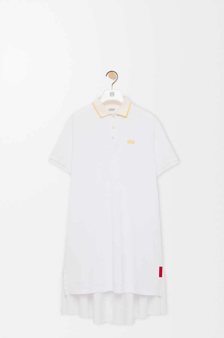 LOEWE Polo dress in cotton White