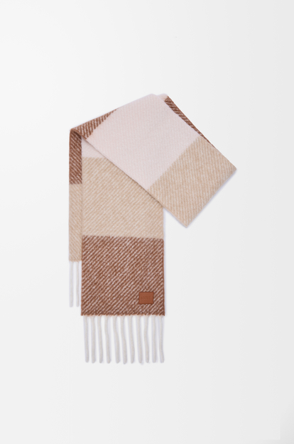 LOEWE Scarf in alpaca and wool blend Mocha/Beige
