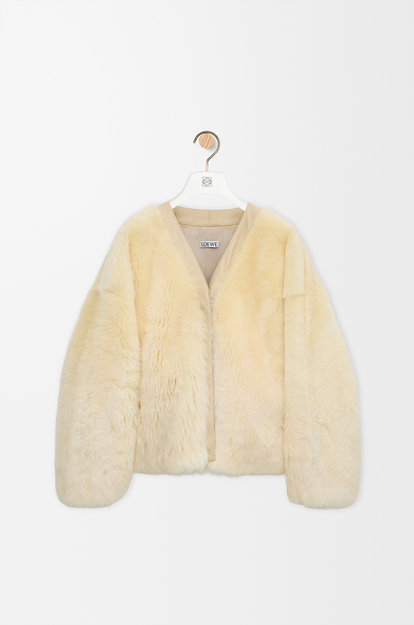 LOEWE Cardigan in shearling Light Yellow