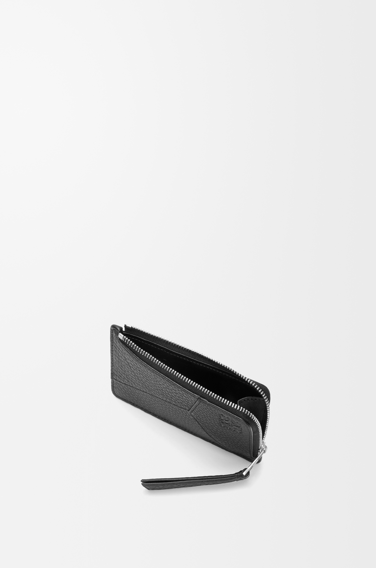 LOEWE Puzzle coin cardholder in supple grained calfskin Black
