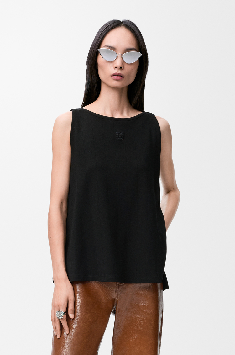 LOEWE Top Anagram in misto viscosa Nero