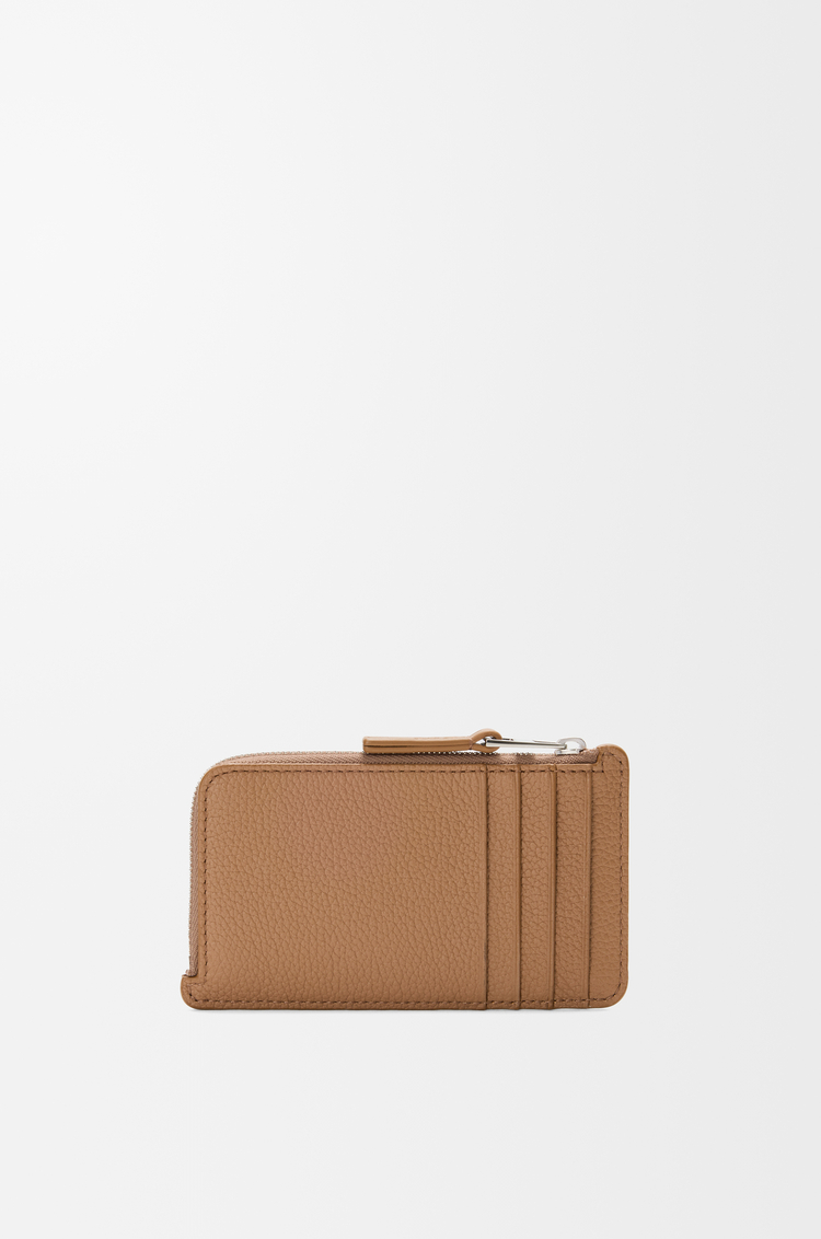 LOEWE Tarjetero-monedero en piel de ternera lisa y graneada Moca