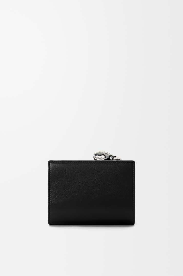 LOEWE Claw compact wallet in glossy lambskin Black