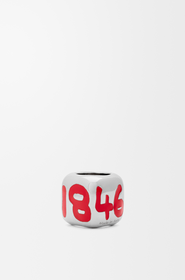 LOEWE Dado 1846 Plateado/Rojo