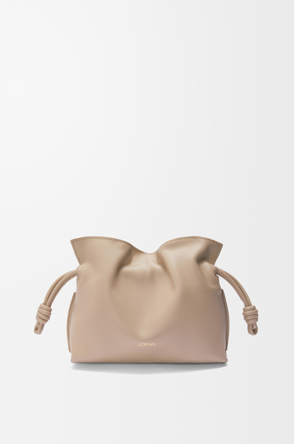 LOEWE Mini Flamenco clutch in nappa calfskin Sand