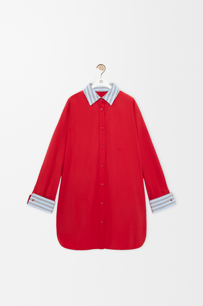LOEWE Shirt dress in cotton Red