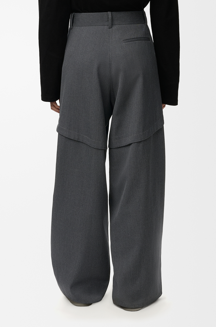 LOEWE Trousers in wool Charcoal Melange