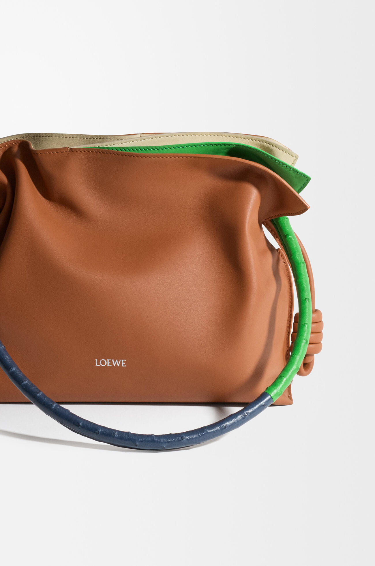 LOEWE Strap in ostrich Green/Navy Blue