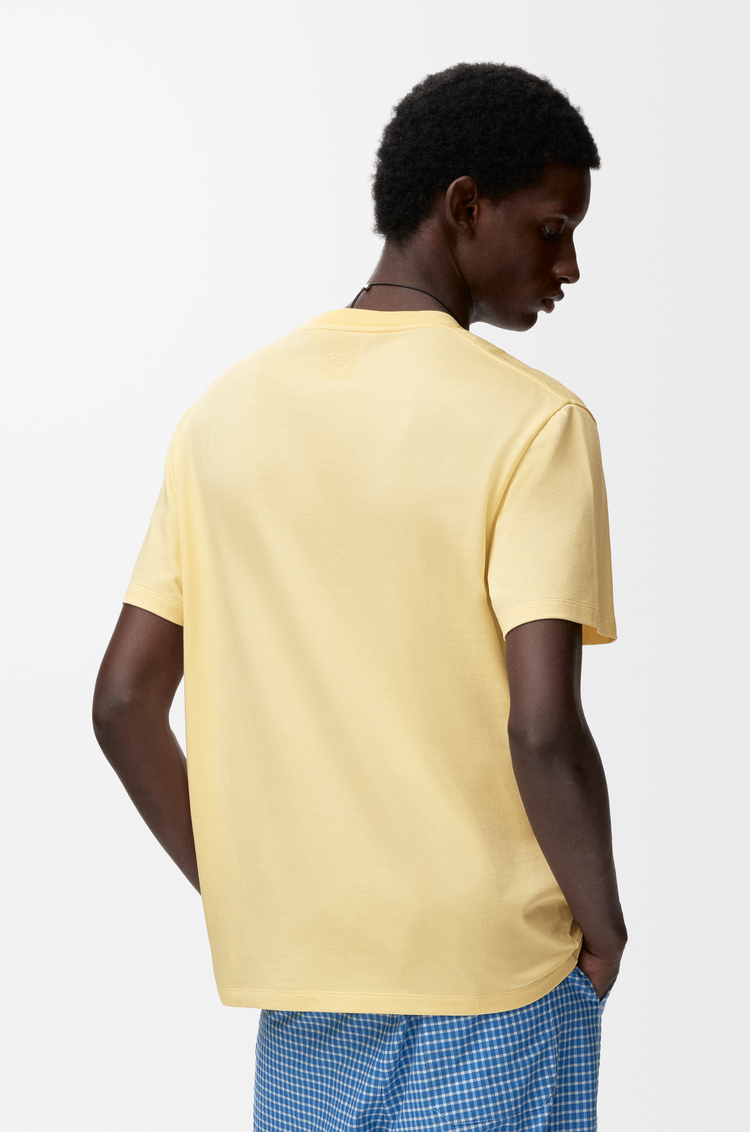 LOEWE T-Shirt mit entspannter Passform aus technischer Baumwolle Gelb