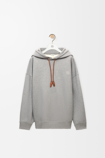 LOEWE Relaxed fit hoodie in cotton Grey Melange