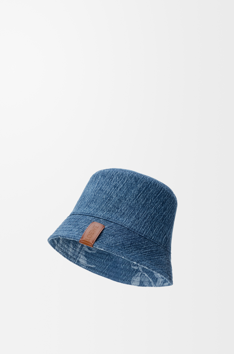 LOEWE Reversible bucket hat in denim Denim Blue
